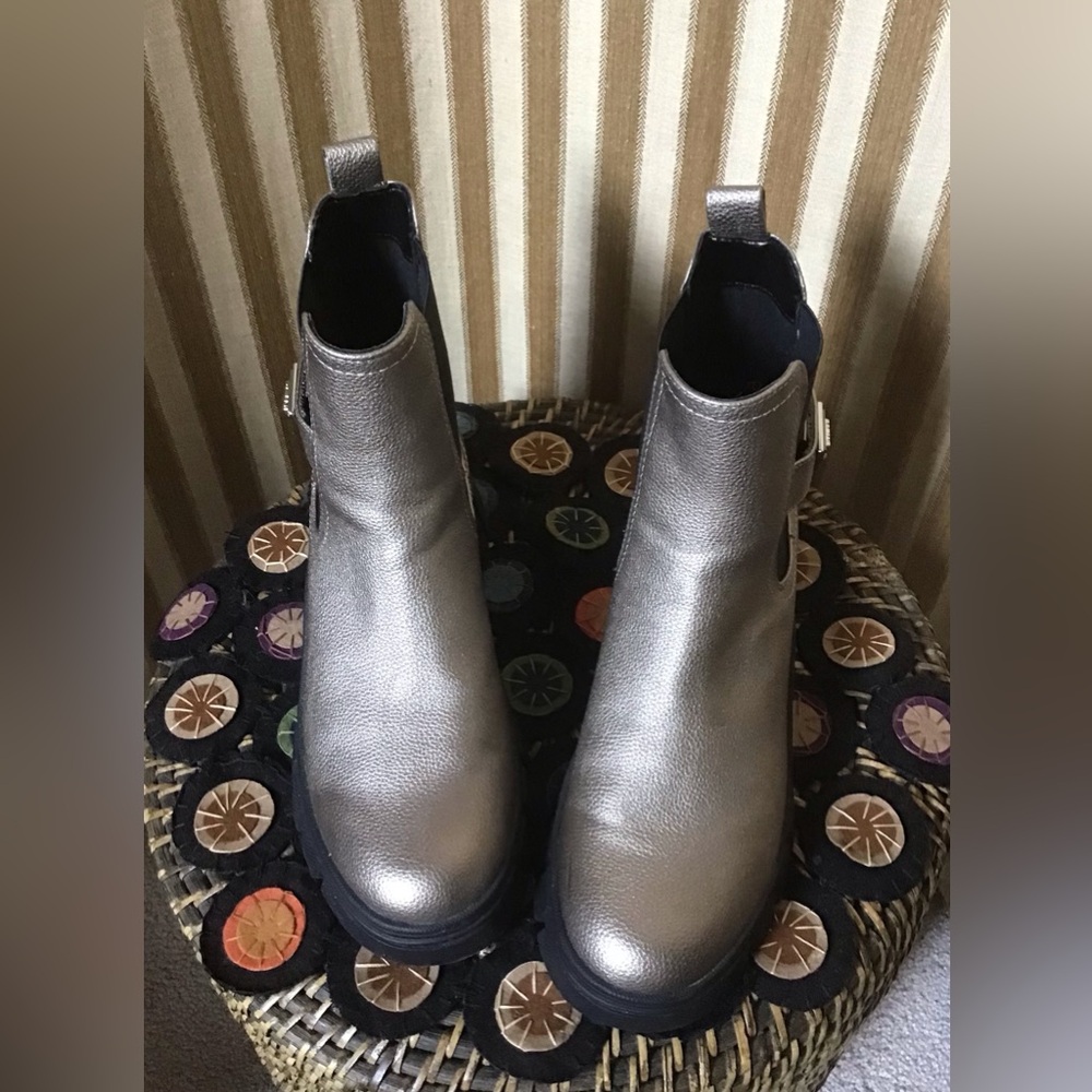 Guess Combat Style Metallic Booties